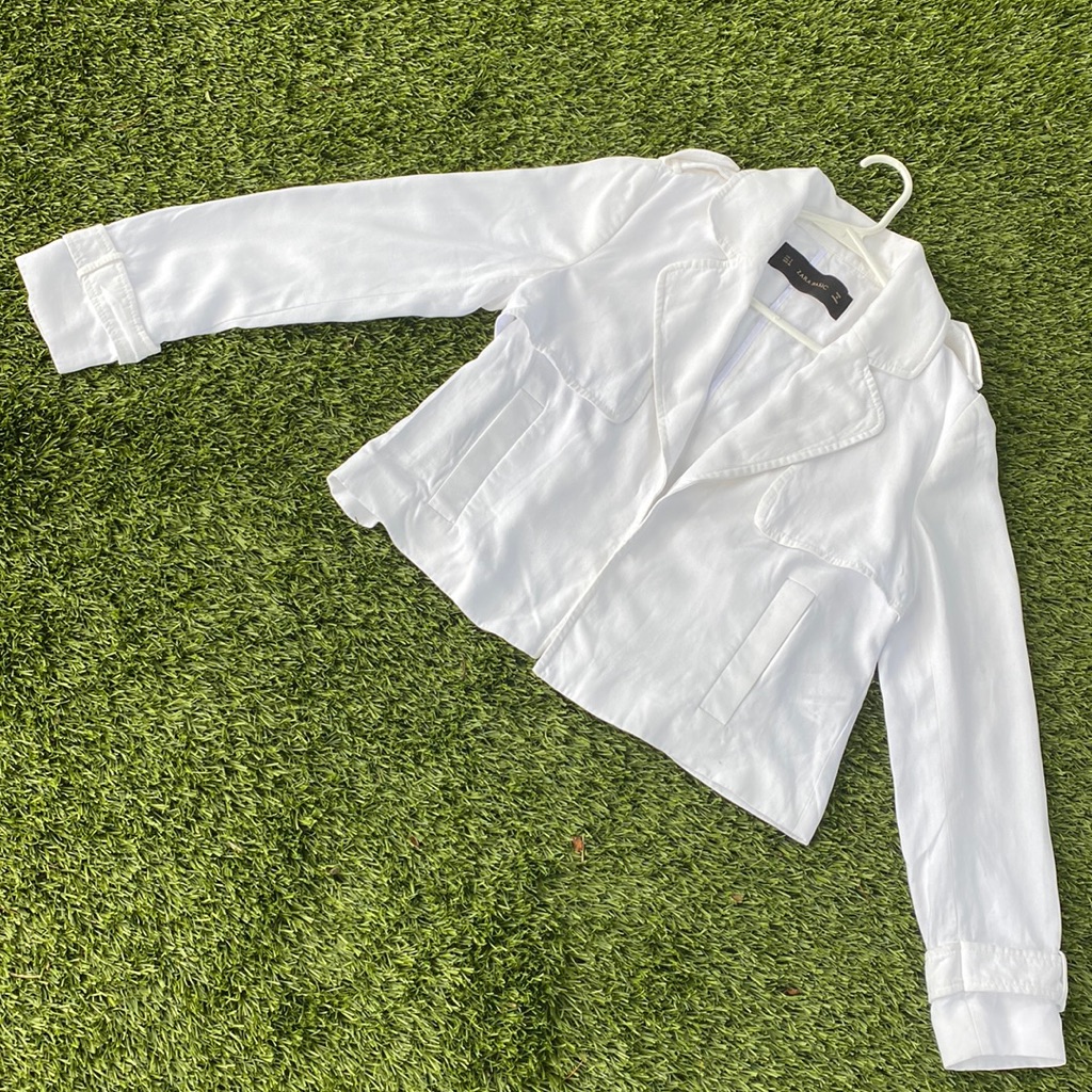 Zara White Coats  Jackets